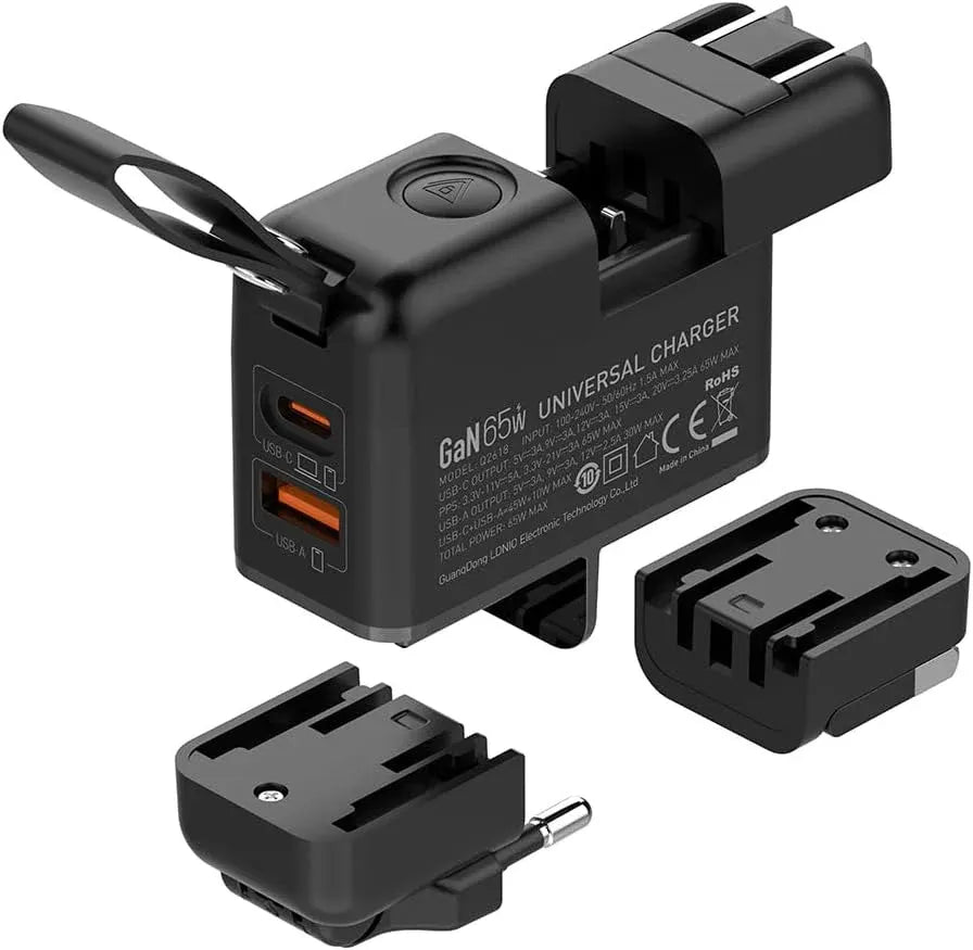 65W GaN Fast Charger with USB C and USB A Dubai UAE compact GaN fast charger for laptops smartphones tablets and USB powered devices