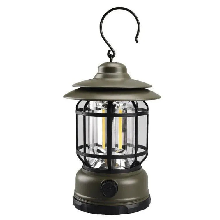 Retro Rechargeable LED Camping Lantern Dubai UAE portable outdoor lantern with rechargeable battery for camping hiking and emergency lighting