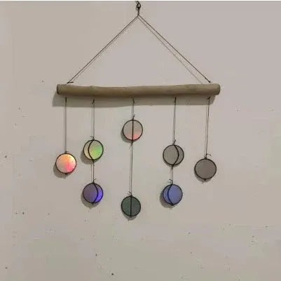 Rainbow Moon Phase Hanging Wall Decor Dubai UAE boho moon phase wall hanging with rainbow design for bedroom living room and home decoration