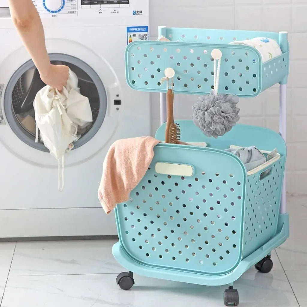 Rolling Storage Baskets Organizer with Wheels Dubai UAE rolling storage basket organizer with wheels for kitchen bathroom laundry room pantry and home organization