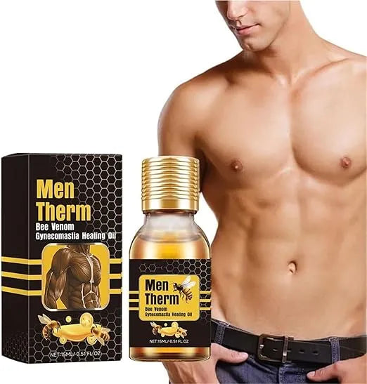 MenTherm Bee Venom Warming Chest Massage Oil for Firm-Looking Skin | Emirasouq