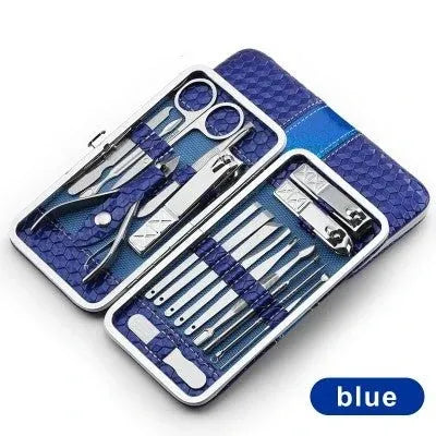 Premium Stainless Steel Manicure and Pedicure Tool Set Dubai UAE professional nail care kit with stainless steel manicure and pedicure tools for home and travel