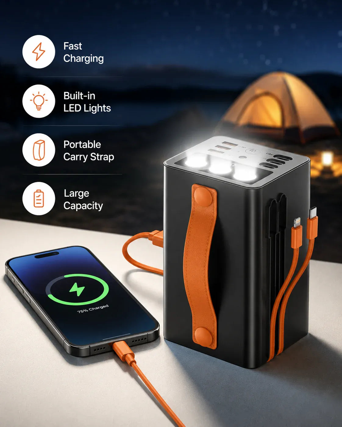 Soloffer 60000mAh 120W Fast Charging Power Bank Dubai UAE high capacity fast charging power bank for smartphones tablets laptops and travel