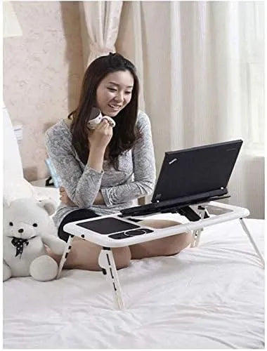 Portable Folding Laptop Table with Cup Holder Dubai UAE foldable laptop desk with cup holder for bed sofa study work and home office