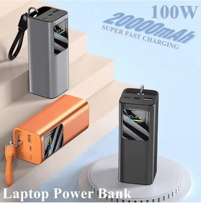 Catanes 20000mAh 100W Fast Charging Power Bank Dubai UAE high capacity 20000mAh power bank with 100W fast charging for smartphones tablets laptops and USB devices