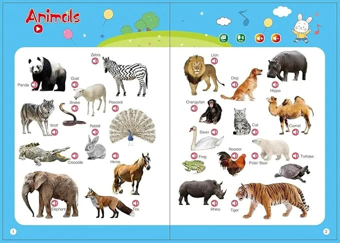 Farm Friends English Learning Book for Children Dubai UAE interactive educational book for kids to learn English vocabulary and early language skills
