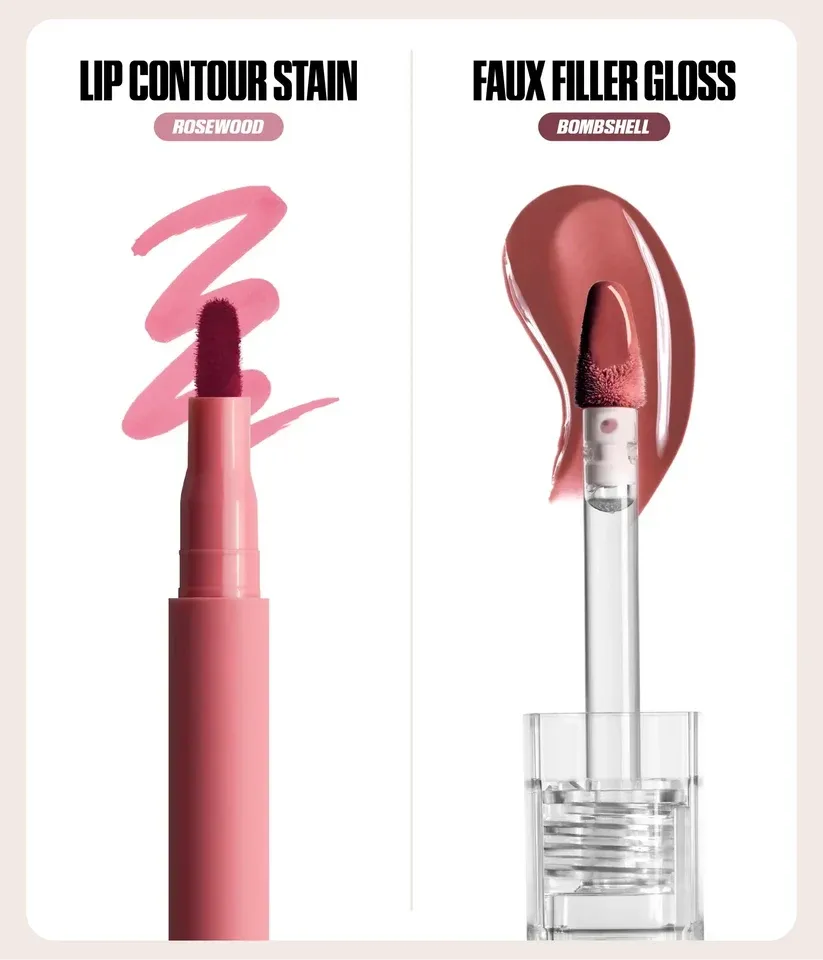 Huda Beauty Makeout Sesh Lip Duo Set Dubai UAE premium lip duo set with matching lip color essentials for smooth beautiful everyday makeup