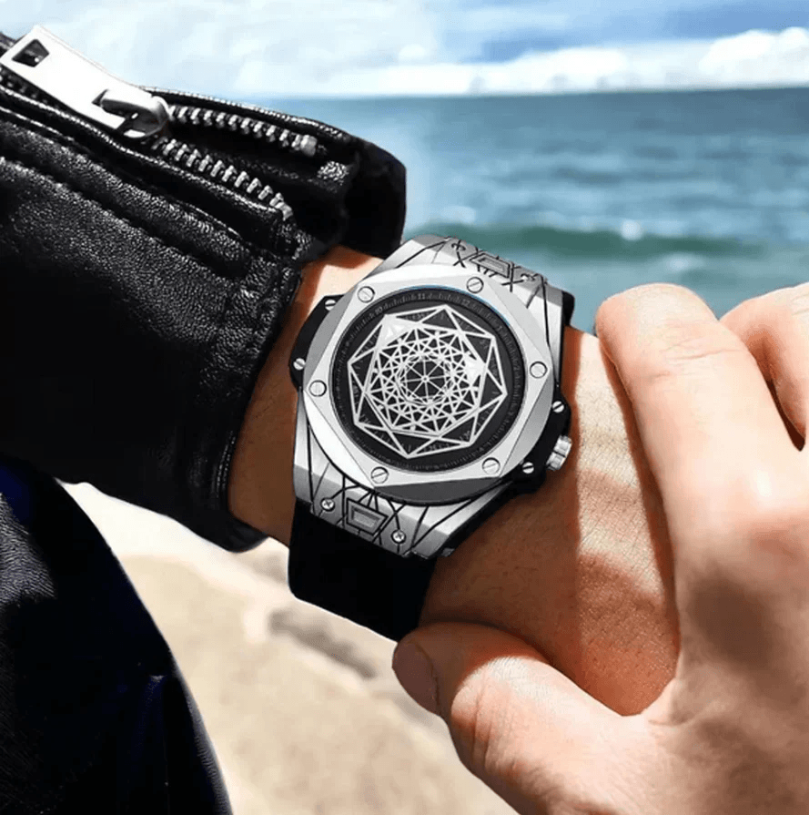 Prestige Leather Quartz Watch for Men – Luxury Business & Casual Timepiece | Emirasouq