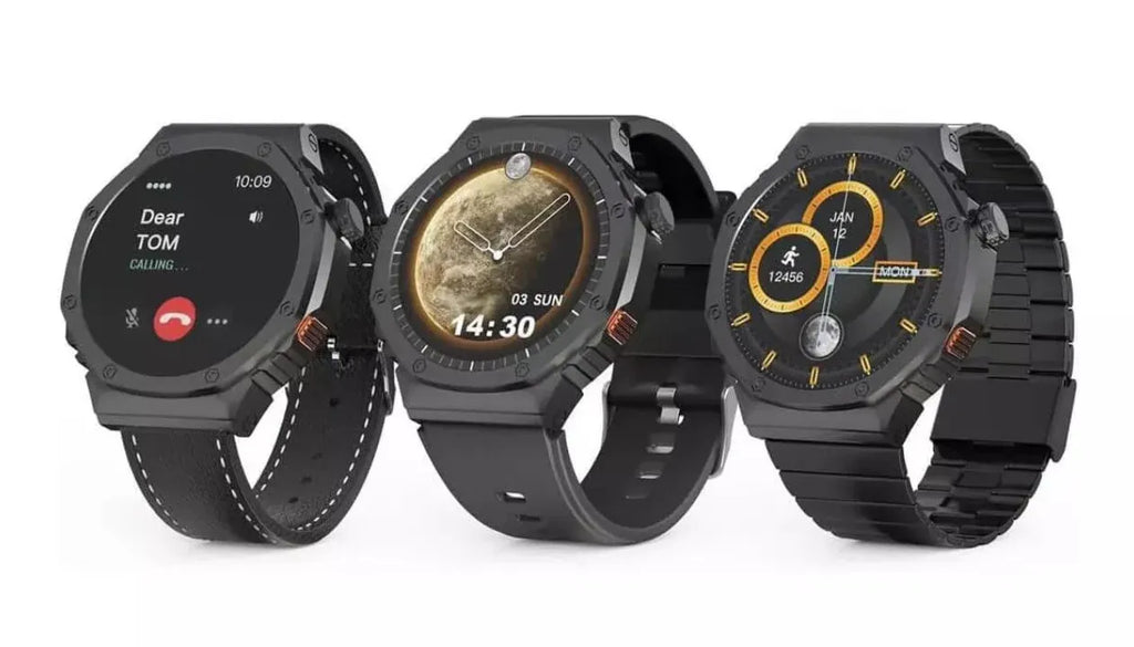 Haino Teko RW-41 Smartwatch with 3 Interchangeable Straps Dubai UAE premium smartwatch with Bluetooth calling fitness tracking and three stylish straps