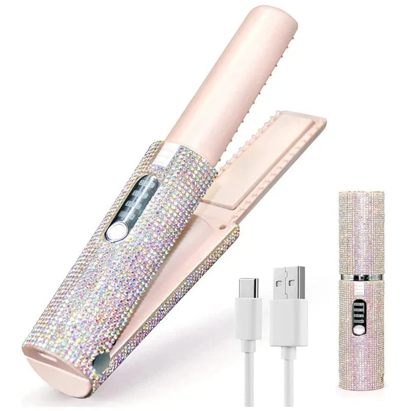 Rechargeable Portable USB Hair Straightener Dubai UAE cordless hair styling tool for quick touch ups smooth straight hair and travel use