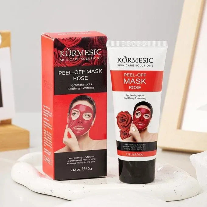 Kormesic Rose Peel Off Face Mask 60g Dubai UAE rose peel off face mask for gentle cleansing smoother looking skin and daily skincare routine
