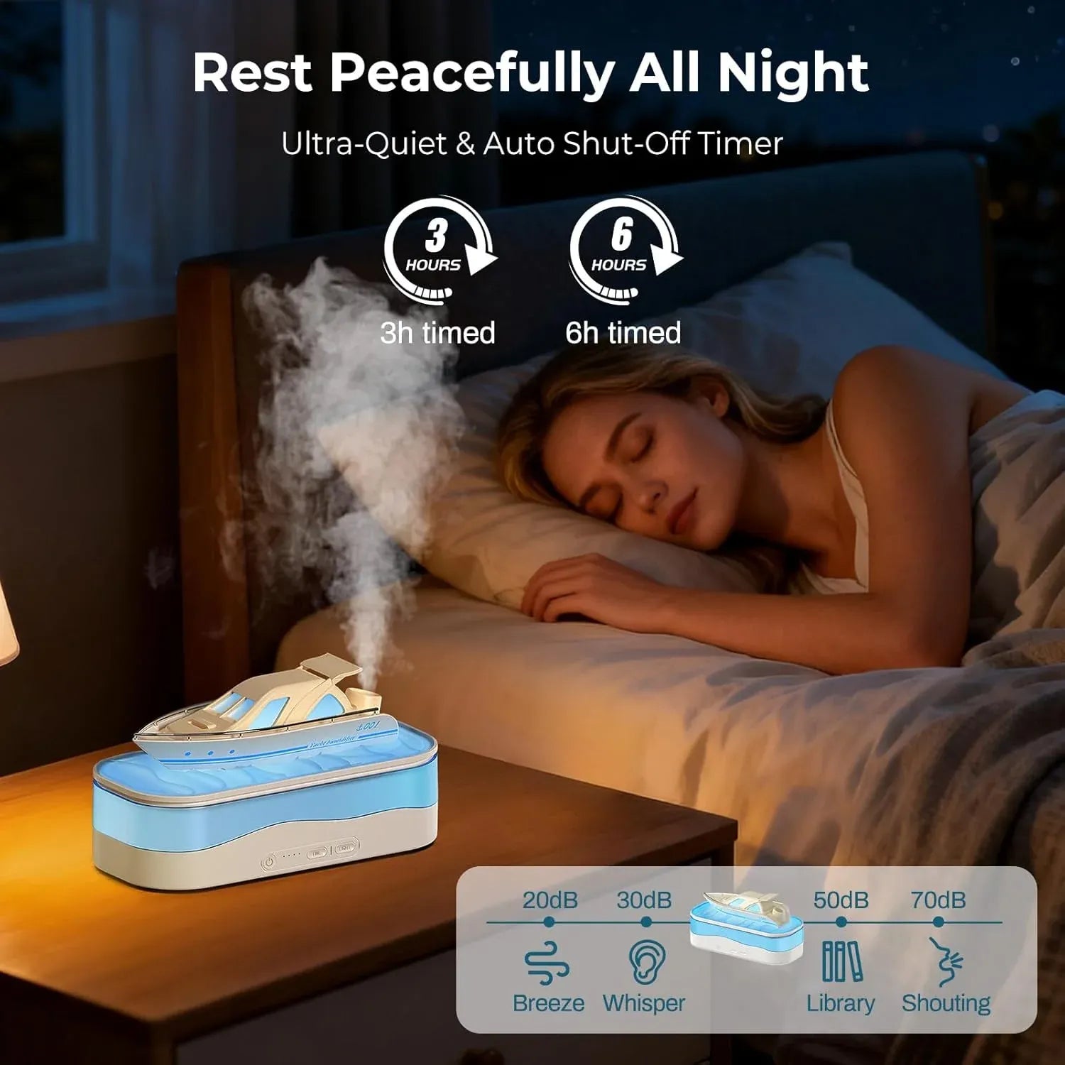 Luxury Yacht Aromatherapy Diffuser Humidifier Dubai UAE elegant essential oil diffuser and humidifier with yacht inspired design for home and office