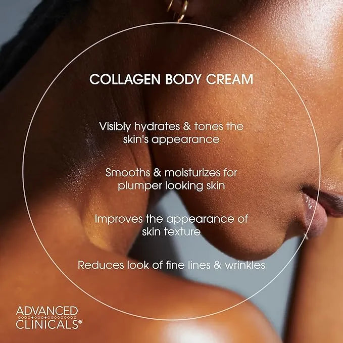Advanced Clinicals Collagen Skin Rescue Cream 454g Dubai UAE collagen body cream for deep hydration firm looking skin and daily moisturizing care