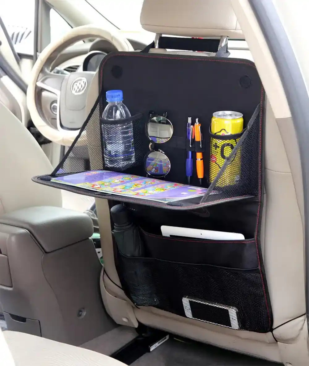 Car Seat Back Organizer with Foldable Tray Dubai UAE multifunction car seat organizer with foldable tray for travel storage and backseat convenience
