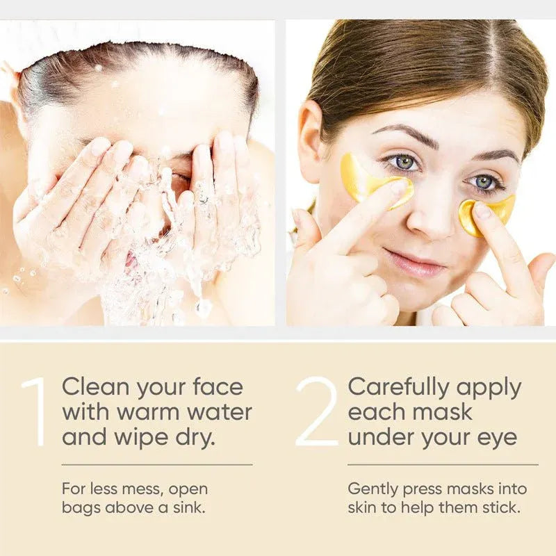 24K Gold Eye Mask Patches for Lifting and Hydration Dubai UAE luxurious under eye patches for refreshing and hydrating the delicate eye area