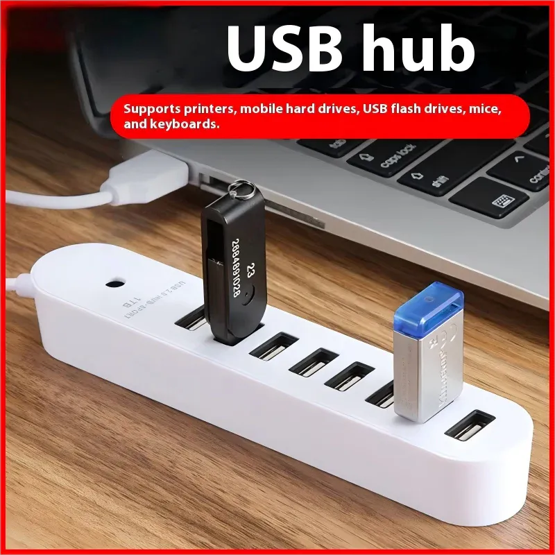 8 Port USB 2.0 Hub Multi USB Splitter Dubai UAE high speed USB hub for connecting laptops desktops keyboards mouse and USB devices