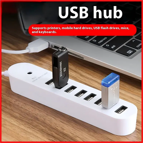 8 Port USB 2.0 Hub Multi USB Splitter Dubai UAE high speed USB hub for connecting laptops desktops keyboards mouse and USB devices