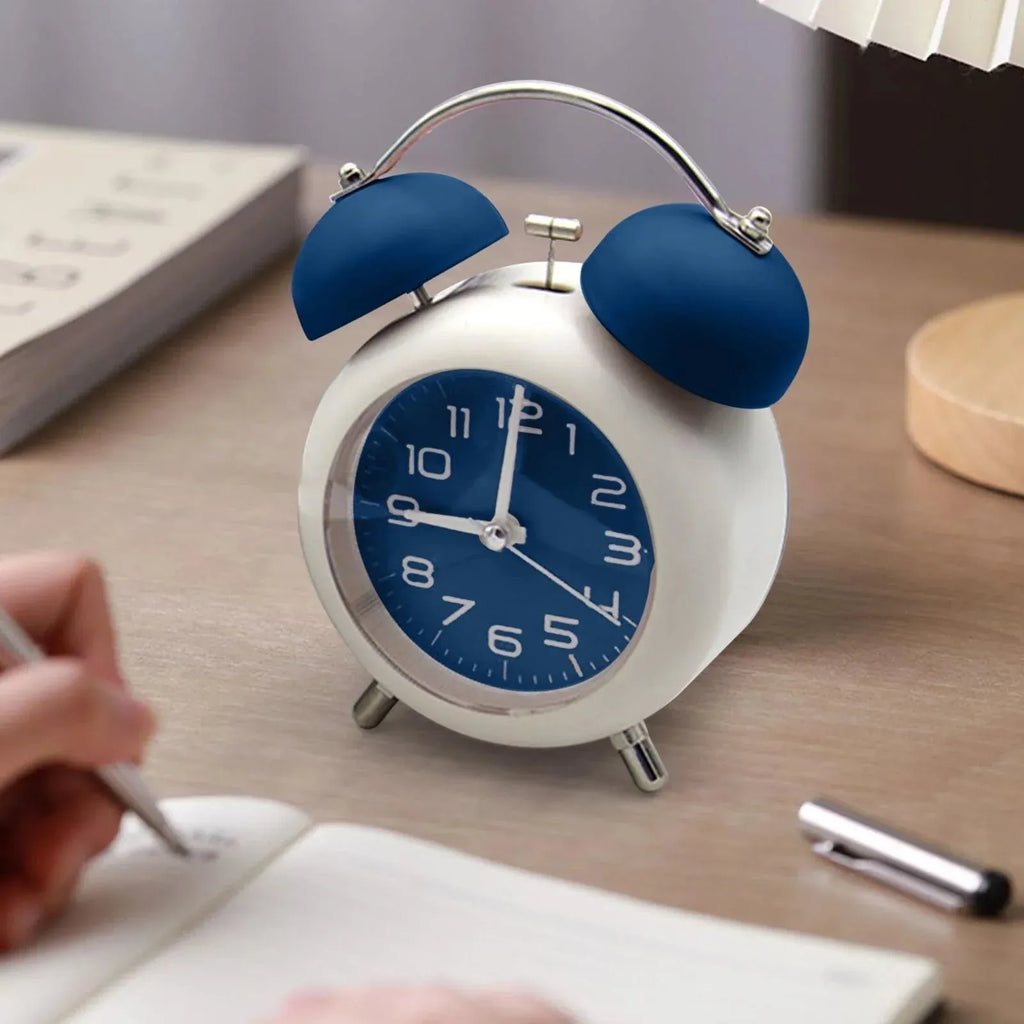 Classic Quartz Twin Bell Alarm Clock Dubai UAE vintage bedside alarm clock with quartz movement and loud twin bell design
