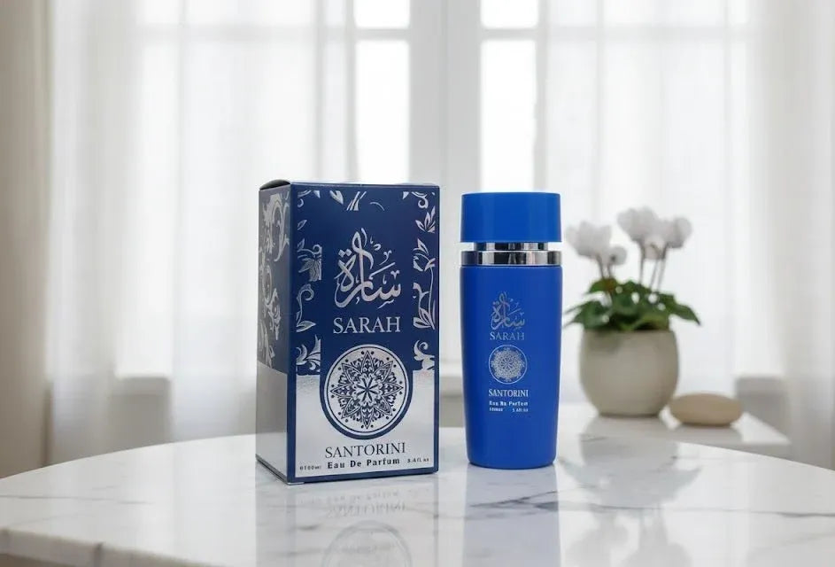 Sarah Santorini Eau De Parfum 100ml Dubai UAE elegant women's perfume with long lasting fragrance for everyday wear special occasions and evening events