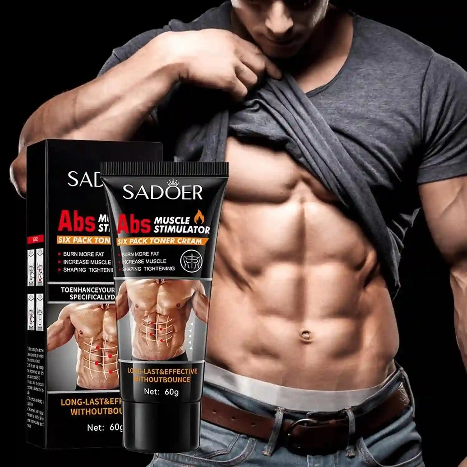 Sadoer Abs Toning Cream 60g Dubai UAE body care cream for abdominal skincare hydration smooth looking skin and daily body care routine