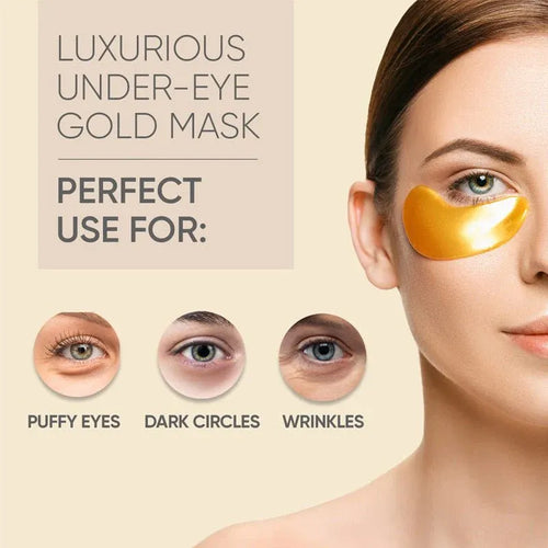 24K Gold Eye Mask Patches for Lifting and Hydration Dubai UAE luxurious under eye patches for refreshing and hydrating the delicate eye area