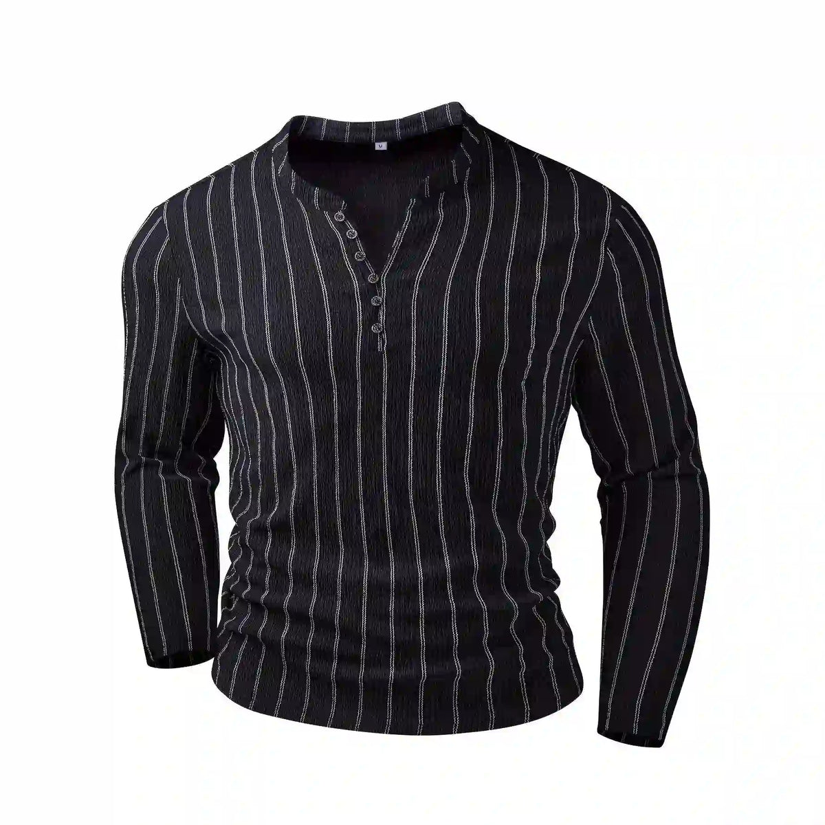 Black Striped Slim Fit Long Sleeve Top Dubai UAE women's black striped slim fit long sleeve top for casual wear office outfits and everyday fashion