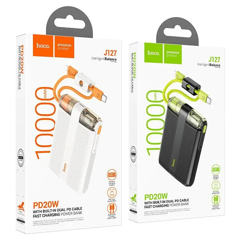 Hoco J127 10000mAh Digital Power Bank Dubai UAE 10000mAh portable power bank with digital battery display for smartphones tablets and everyday charging