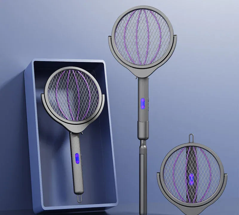 Telescopic Electric Mosquito Swatter Racket Dubai UAE rechargeable mosquito killer racket with extendable handle for indoor and outdoor insect control