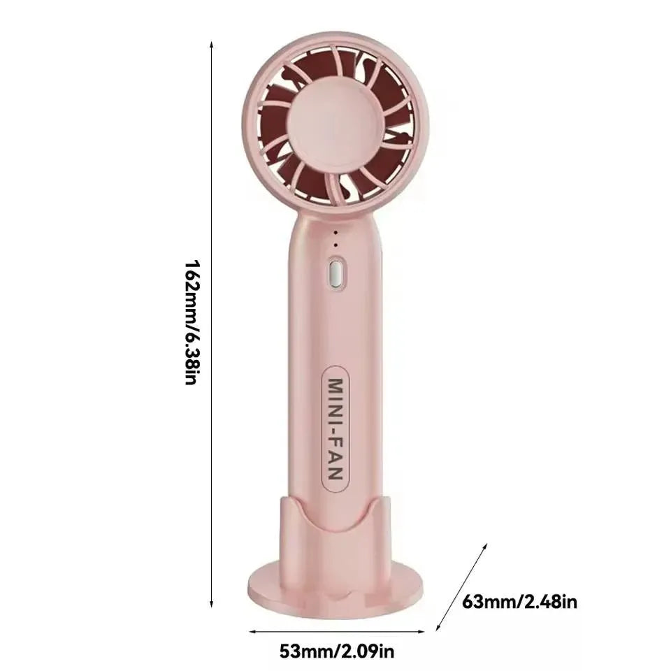 Portable Handheld Mini Fan with Phone Holder Dubai UAE rechargeable mini fan with built in phone holder for travel office home and outdoor use