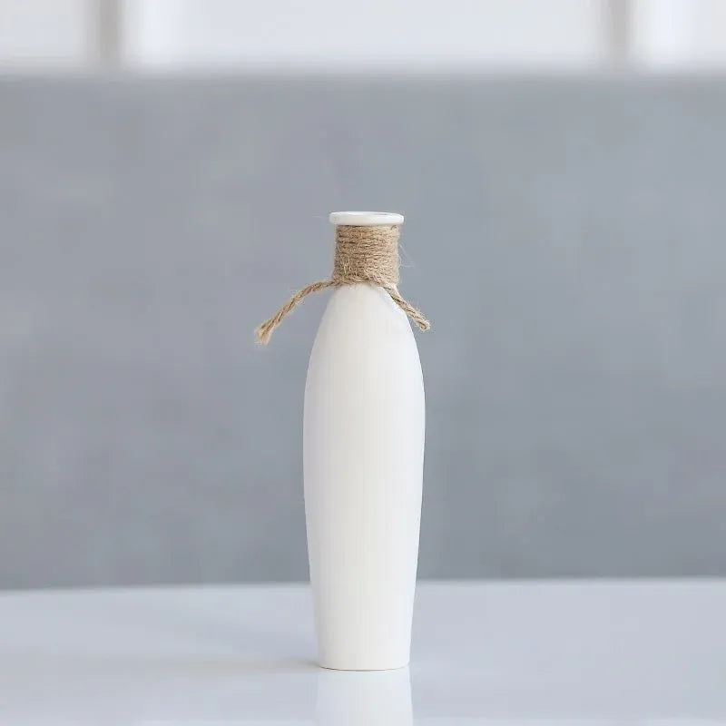 Modern Ceramic Vase with Artificial Flowers