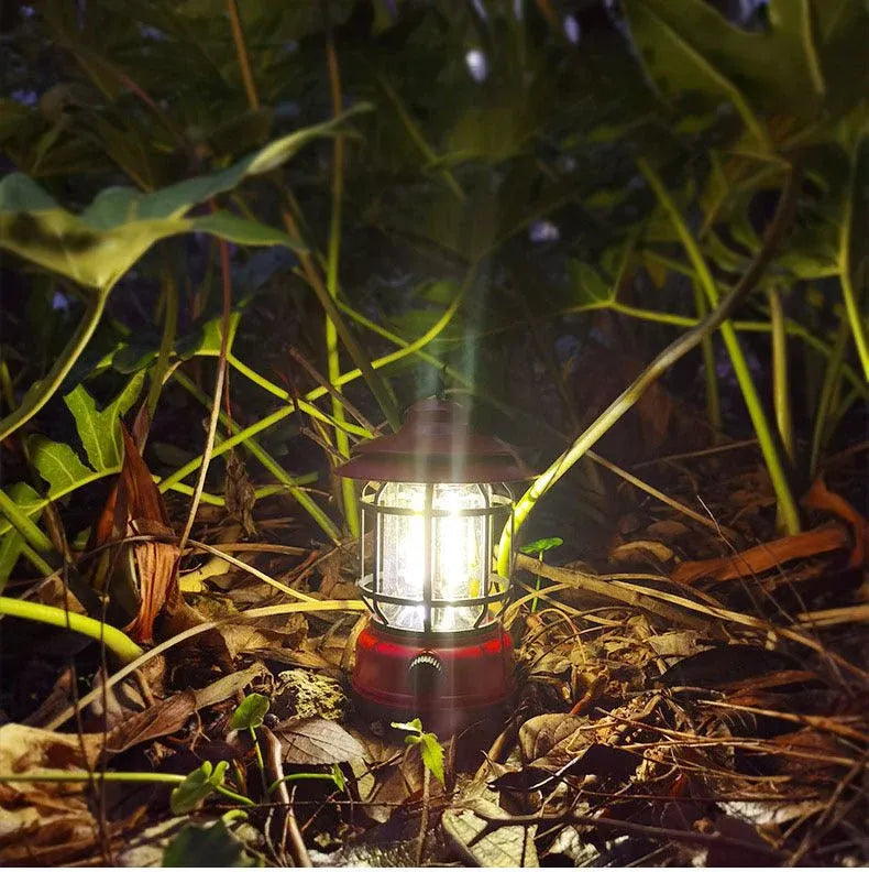 Retro Rechargeable LED Camping Lantern Dubai UAE portable outdoor lantern with rechargeable battery for camping hiking and emergency lighting