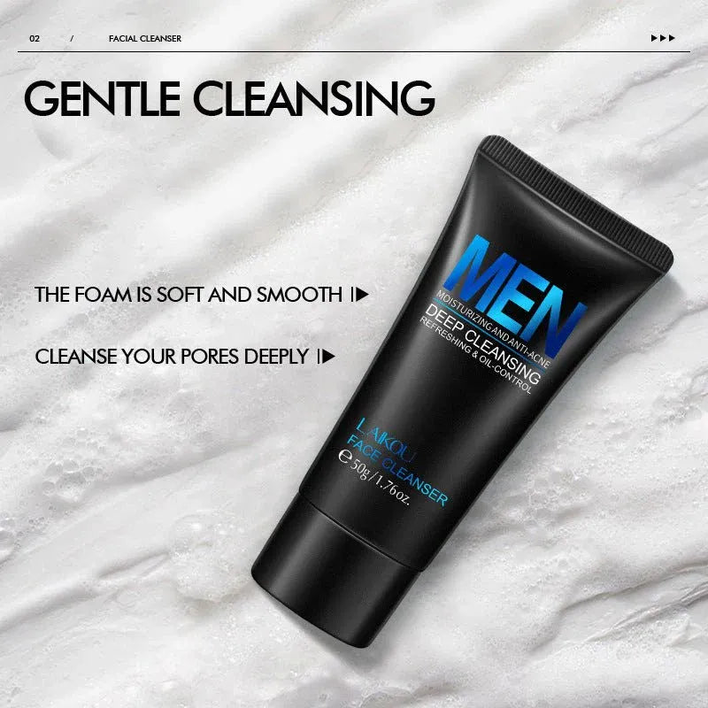 Men's Foaming Facial Scrub Cleanser 50g Dubai UAE exfoliating face wash for men designed to cleanse impurities and refresh the skin