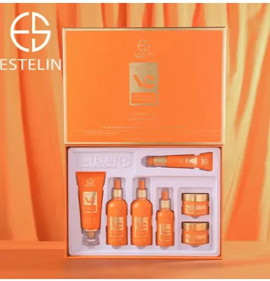 Vitamin C Plus 7 Piece Brightening Skincare Set Dubai UAE complete vitamin C skincare set for cleansing hydration bright looking skin and daily facial care