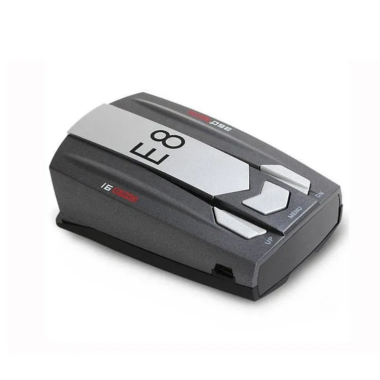 E8 Car Radar Speed Detector Dubai UAE 360 degree car radar detector with voice alerts for enhanced driving awareness and highway travel