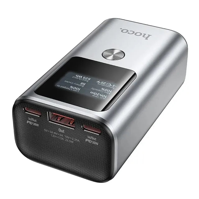 Hoco Q17A 30W Fast Charging LED Power Bank Dubai UAE portable power bank with 30W fast charging and LED battery display for smartphones tablets and USB devices