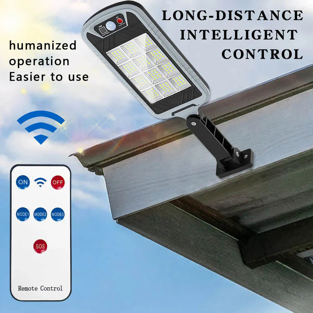 COB Solar Sensor Light 144 LED with Remote Dubai UAE outdoor solar security light with 144 LED motion sensor and remote control