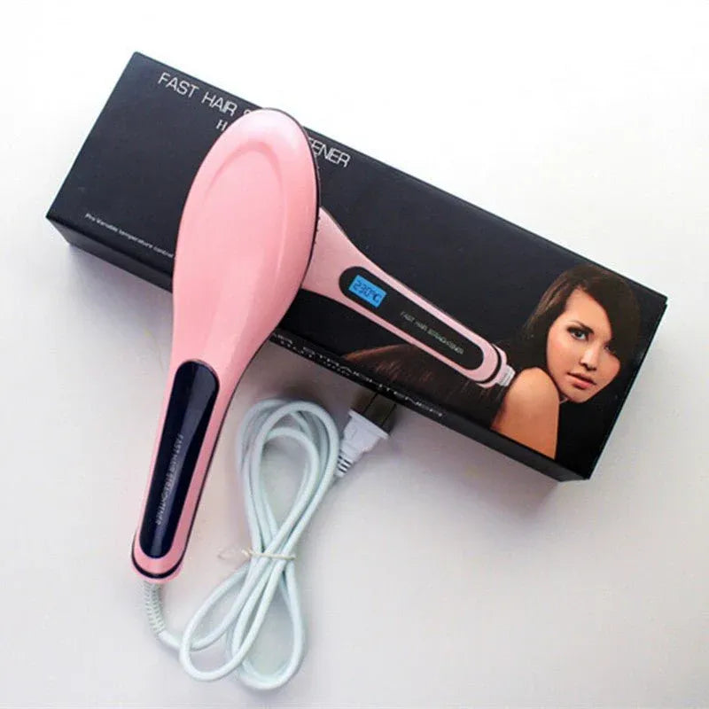 Ionic Paddle Brush Hair Straightener Dubai UAE electric hair straightening brush with ionic technology for smooth sleek and frizz free styling
