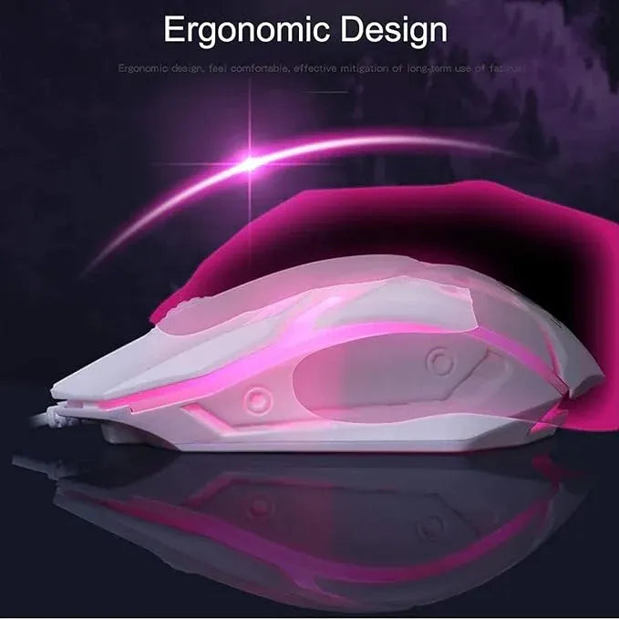 Rainbow Gaming Keyboard and Mouse Combo Dubai UAE RGB gaming keyboard and mouse set for PC gaming office work and everyday performance