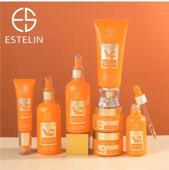 Vitamin C Plus 7 Piece Brightening Skincare Set Dubai UAE complete vitamin C skincare set for cleansing hydration bright looking skin and daily facial care