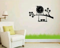 3D Sparrow Tree Acrylic Wall Clock