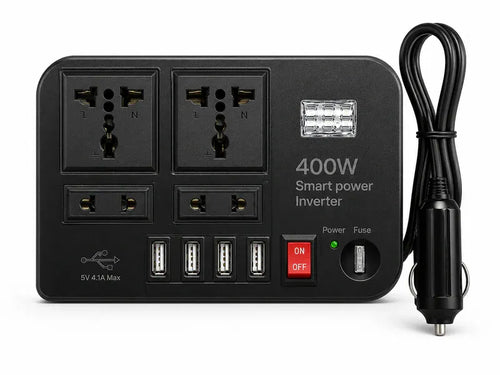 400W Multi Port Smart Car Power Inverter Dubai UAE portable car power inverter with multiple charging ports for laptops phones and travel devices