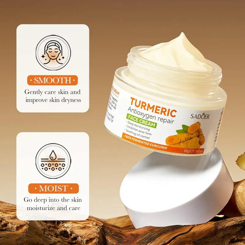 SADOER Turmeric Face Cream 50g Dubai UAE nourishing turmeric face cream for moisturizing brightening and daily skincare routine