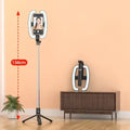 Wireless Selfie Stick Tripod with Ring Light and Remote Dubai UAE Bluetooth selfie stick tripod with LED ring light remote control for smartphones vlogging and video calls