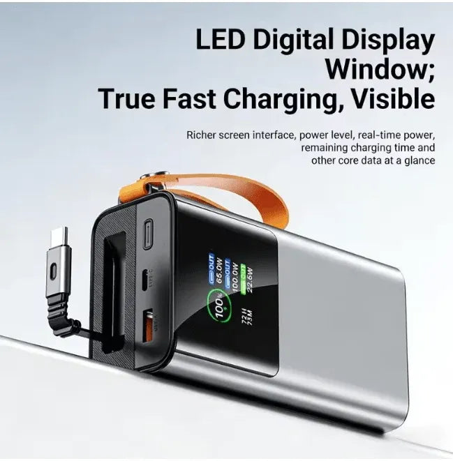 Catanes 30000mAh 100W Fast Charging Power Bank Dubai UAE high capacity 30000mAh power bank with 100W fast charging for smartphones tablets laptops and other devices