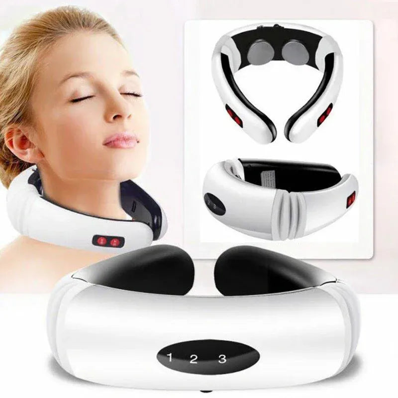 Smart Electric Neck Massager with Heat Therapy Dubai UAE portable neck massager with soothing heat function for relaxation and everyday comfort