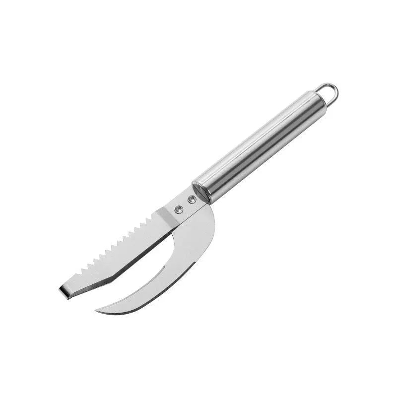 3 in 1 Stainless Steel Fish Scale Scraper Tool Dubai UAE multifunction seafood cleaning tool for scaling scraping and gutting fish