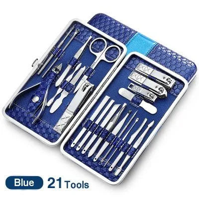 Premium Stainless Steel Manicure and Pedicure Tool Set Dubai UAE professional nail care kit with stainless steel manicure and pedicure tools for home and travel