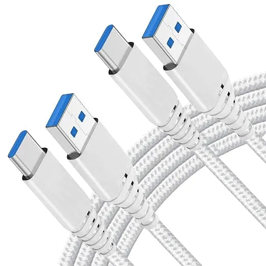USB to Type C Fast Charging Cable 1M Nylon Braided Dubai UAE durable USB to USB C fast charging cable with nylon braided design for smartphones tablets and accessories
