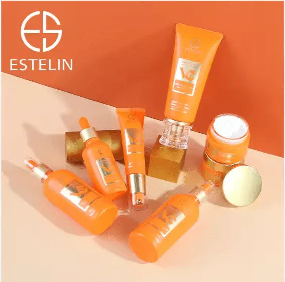 Vitamin C Plus 7 Piece Brightening Skincare Set Dubai UAE complete vitamin C skincare set for cleansing hydration bright looking skin and daily facial care
