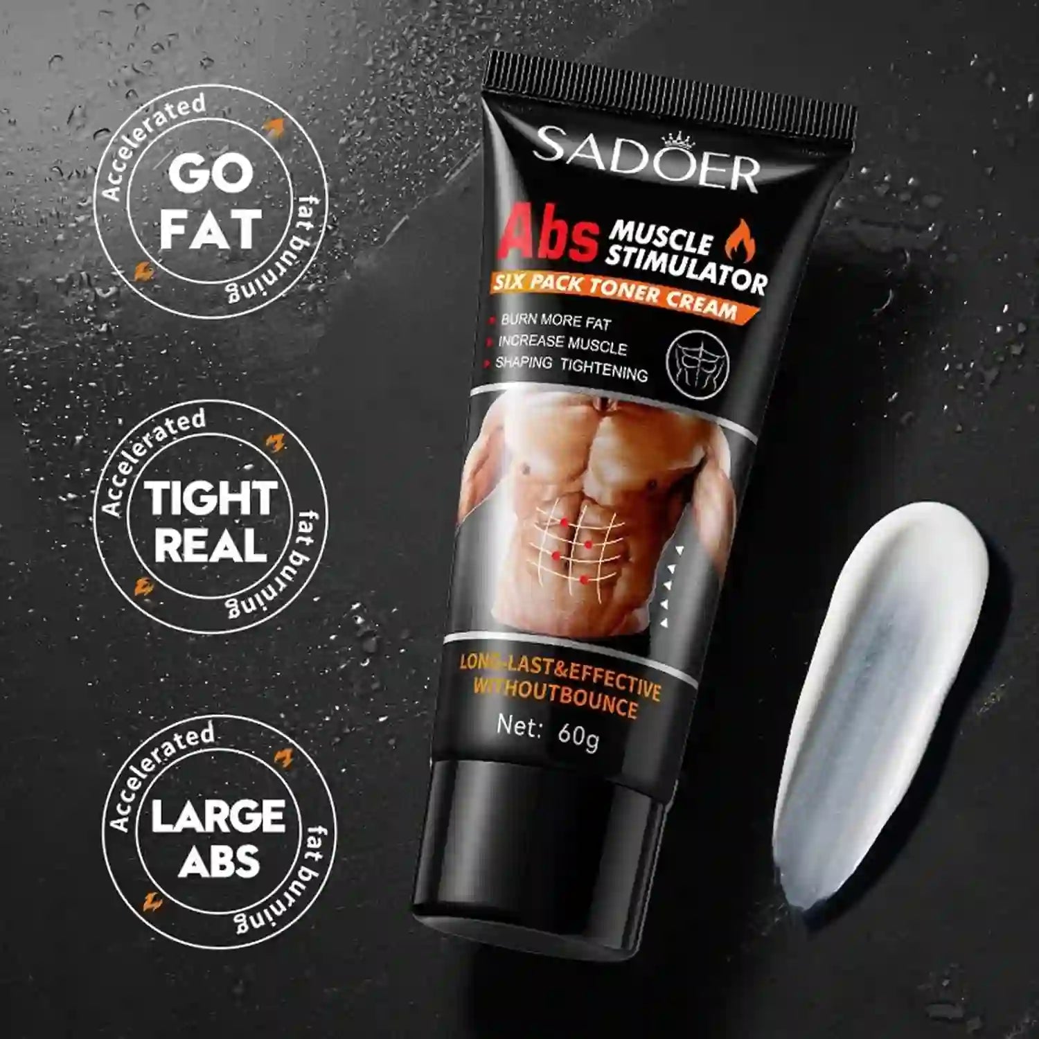 Sadoer Abs Toning Cream 60g Dubai UAE body care cream for abdominal skincare hydration smooth looking skin and daily body care routine